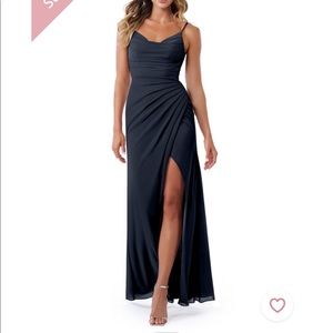 Dark Navy Azazie Deandra Dress size A8